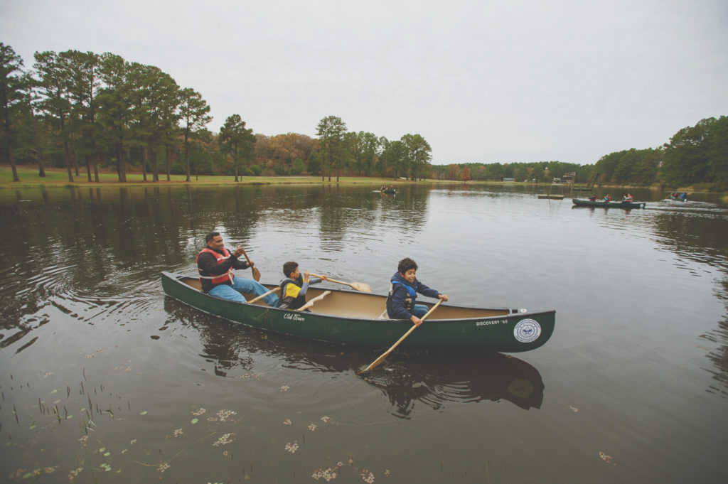 Canoeing on the lake